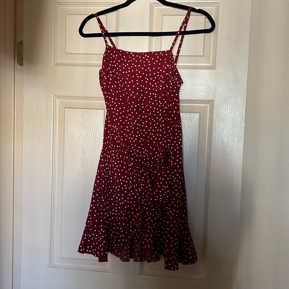Red polka dot Princess Polly mini dress - Picture 2 of 5